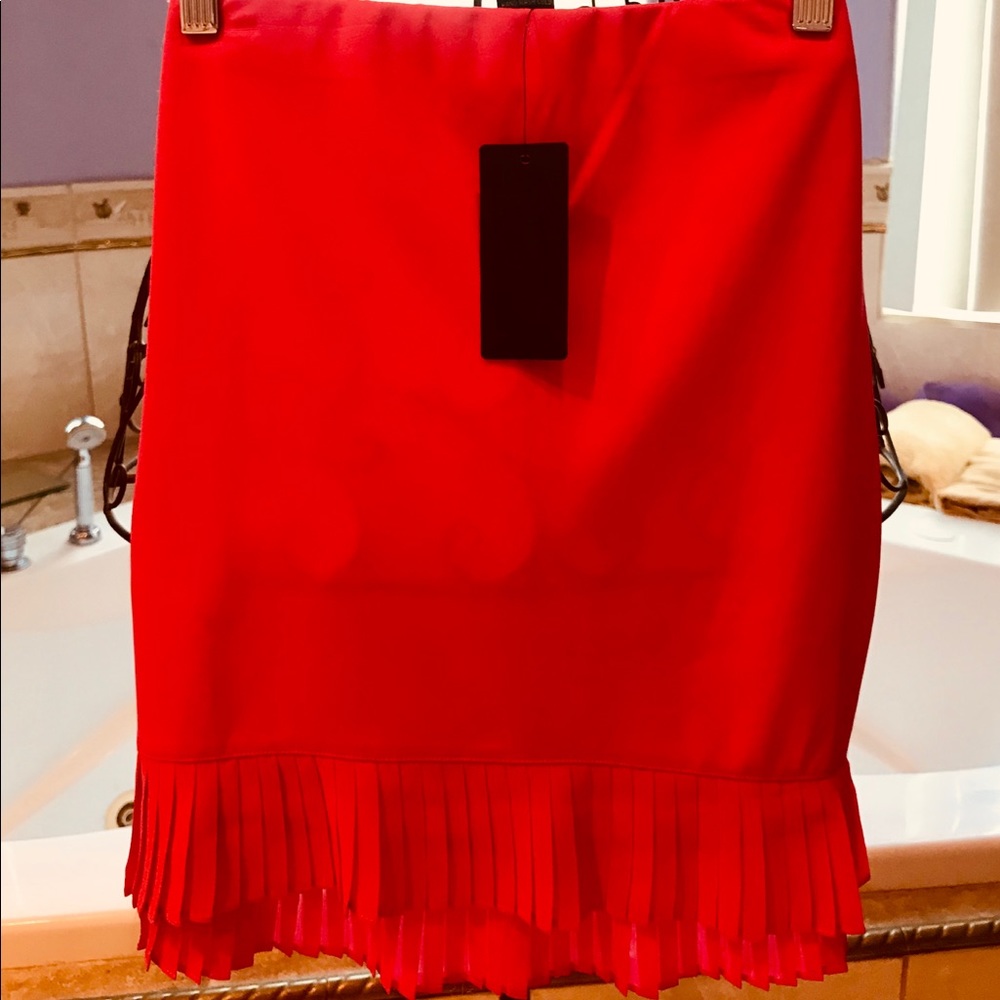 Deep Pink Skirt with Sexy Ruffles - Brand New!!